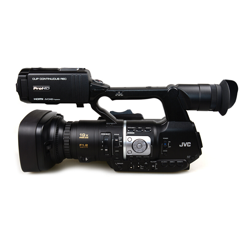 杰伟世(JVC )JY-HM360 活动会议套餐 高清 手持式 数码摄像机 摄录一体 黑色 400万有效像素 3.5英寸高清大图