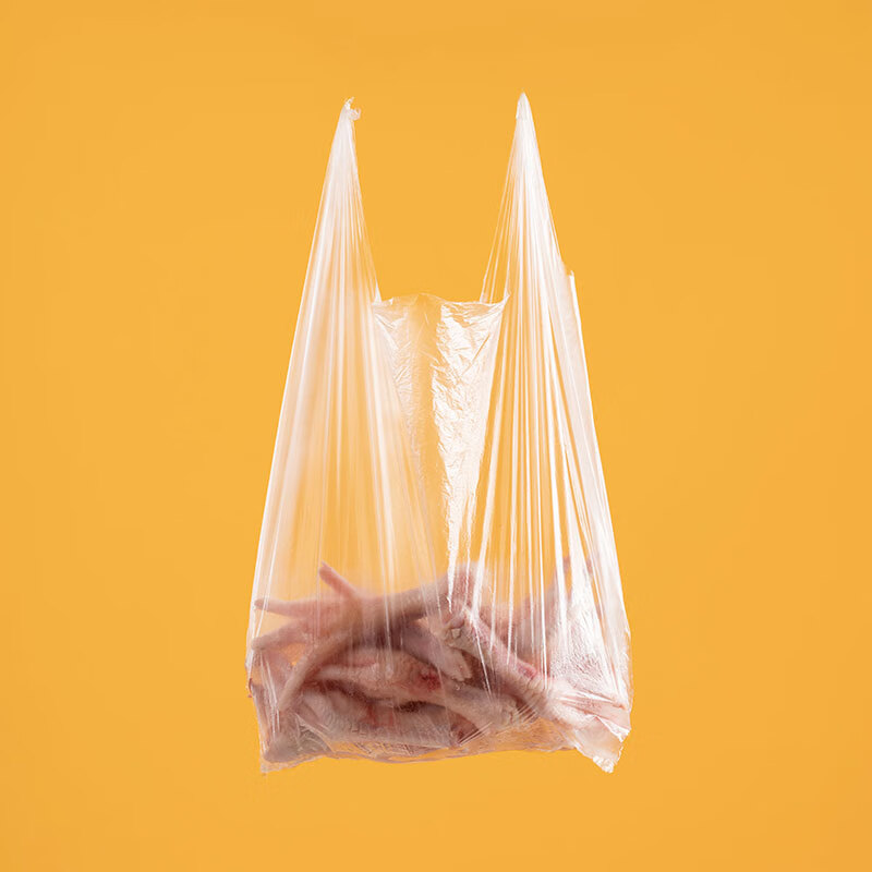 茶花(CHAHUA)背心式保鲜袋家用食品级冰箱专用塑料食品袋加厚手提保鲜袋-L[140只]1 304005高清大图
