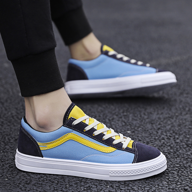 玳恩2021春季韩版板鞋潮流男帆布鞋布鞋高中生休闲男鞋学生青少年鞋子