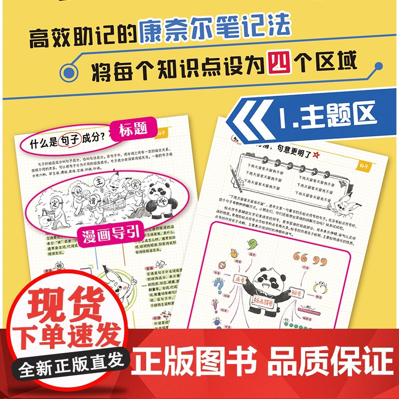 小学生课堂救星尖子生笔记 1-6年级语文数学英语全套预习复习课堂笔记通用版学霸笔记知识点总结一本全学霸思维高效助记康奈尔