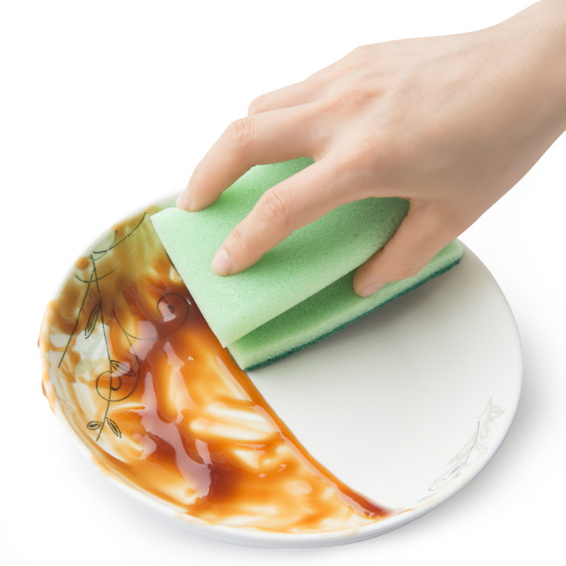 易优家 易先生洗碗布 洗碗海绵大块 吸水百洁布抹布加厚 3片装