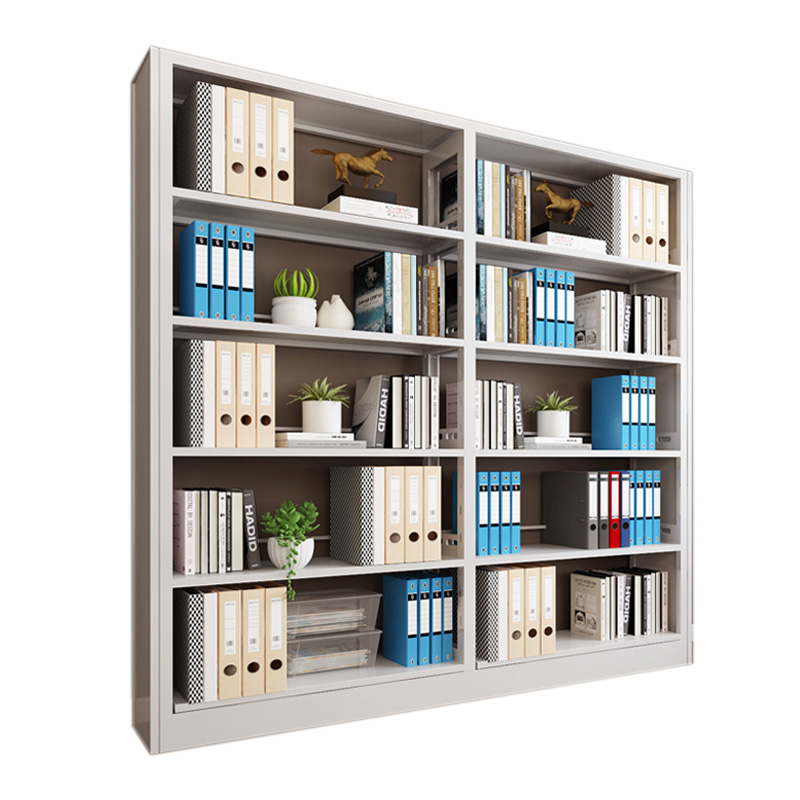 府店钢制置物架图书馆单双面书店阅览室货架档案架资料架单面一列二高清大图