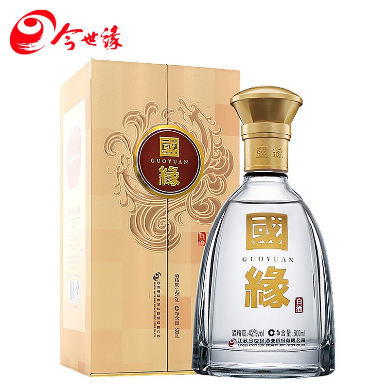 今世缘42度国缘对开 白酒500ml*6瓶整箱