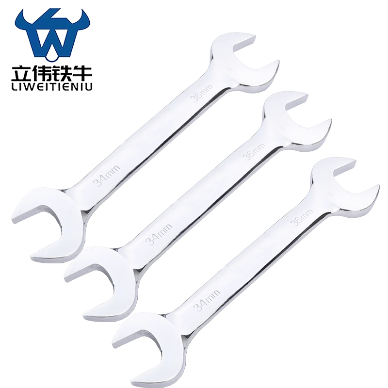 立伟铁牛镜面双开扳手34×36mm/把高清大图