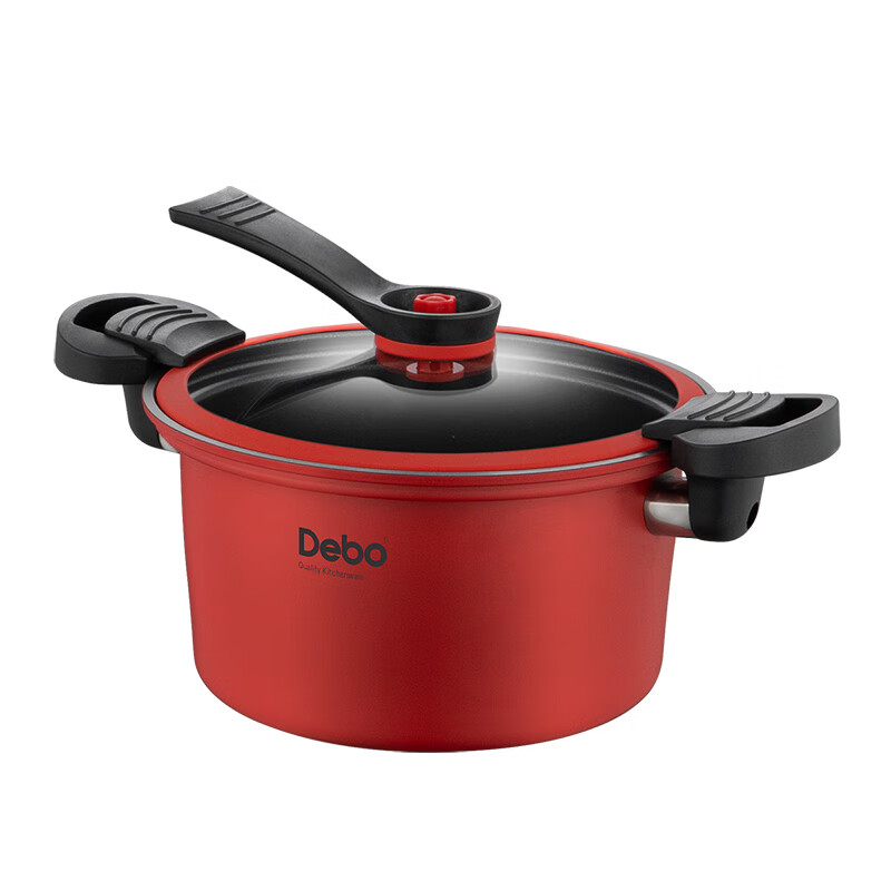 德铂(Debo)苏非考斯不粘家用煲汤锅电磁炉明火通用微压锅22cmDEP-799