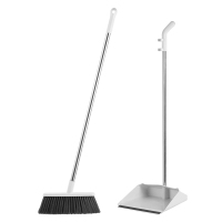 齐心 L255 梳齿扫把簸箕套装 白