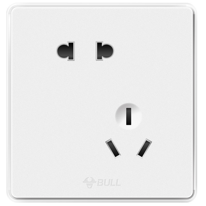 公牛(BULL) 开关插座 G18系列 10A斜五孔插座 86型面板G18Z223A高清大图