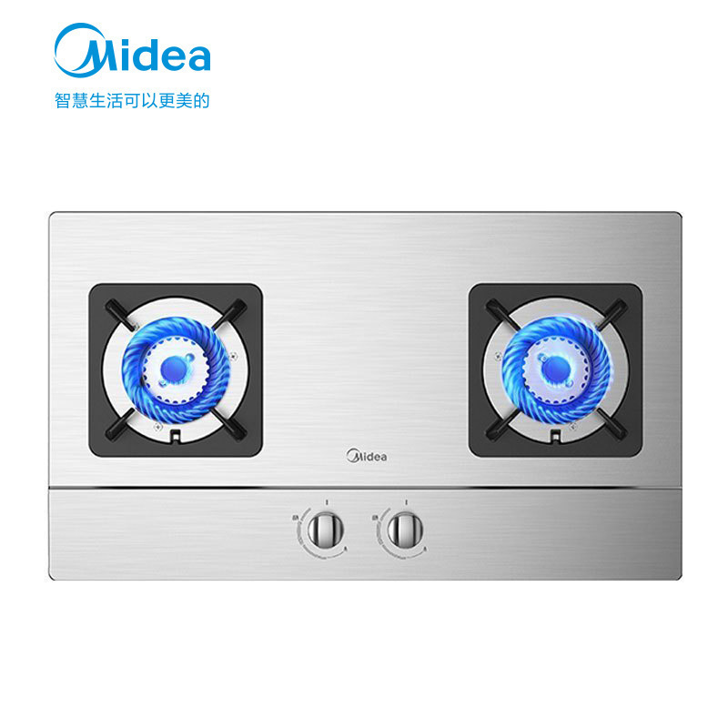 美的(Midea)燃气灶JZY-Q216 不锈钢燃气灶双灶台嵌两用燃气灶具嵌入式煤气灶(液化气)