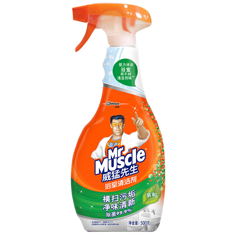 威猛先生(Mr Muscle) 浴室清洁剂 500g 除菌 去除水垢 皂垢 瓷砖清洁剂 除霉剂 气味清新