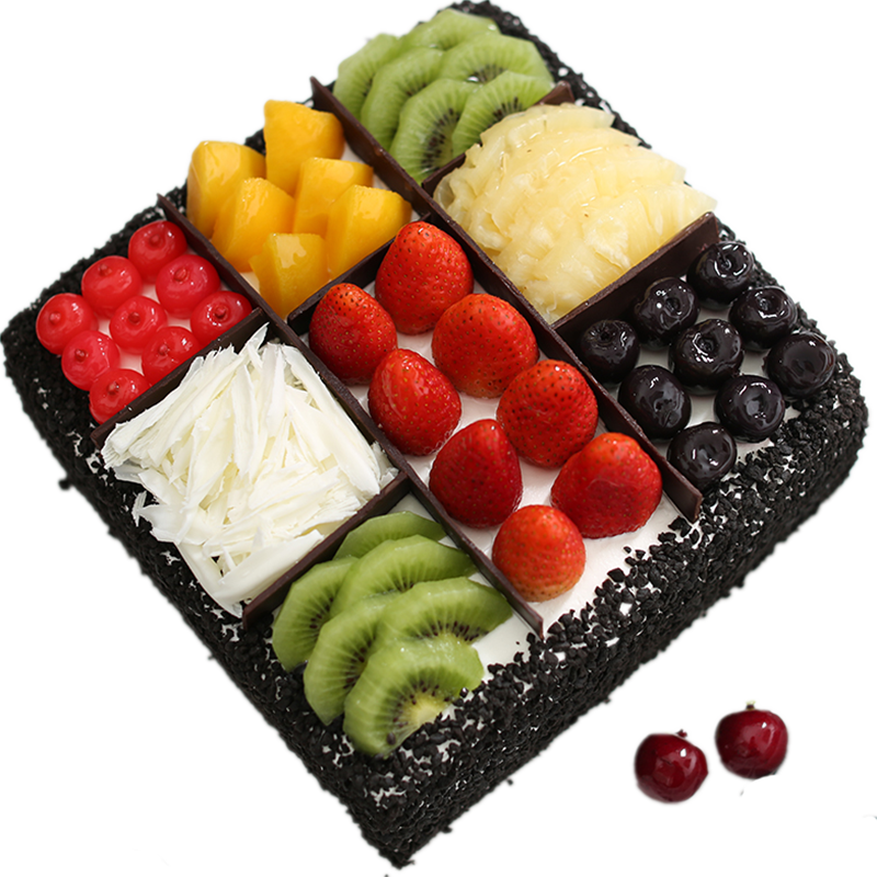 12寸方形水果生日蛋糕全国同城速递 上海苏州南京北京当天新鲜现做