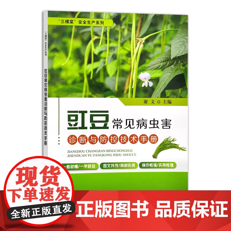 豇豆常见病虫害诊断与防控技术手册 29437 三棵菜”安全生产系列 蔬菜种植 病虫治防治 种植技术 豆类 豆角 长豆角高清大图