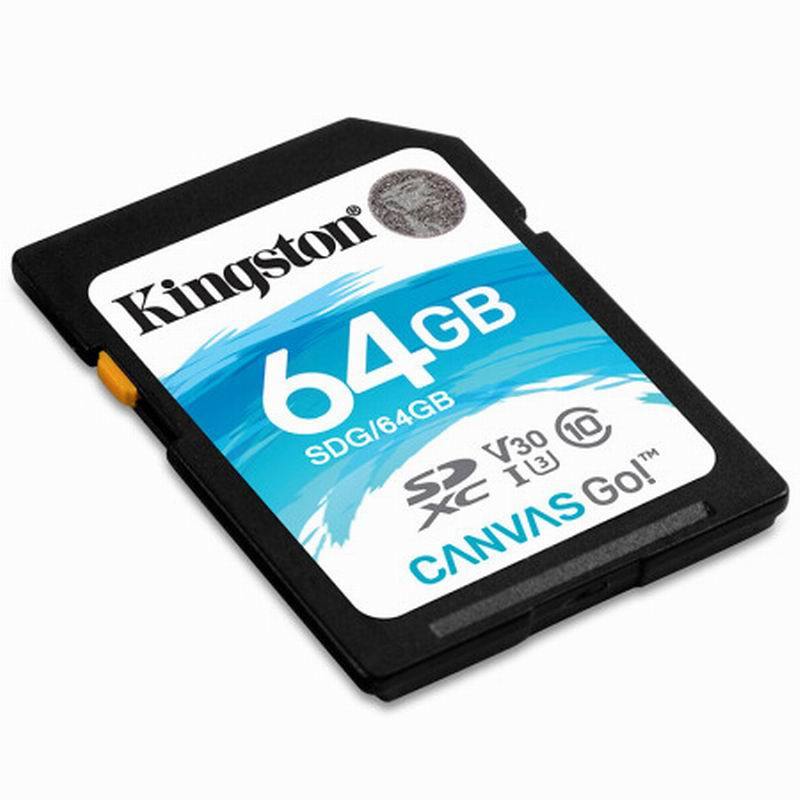金士顿(Kingston) SD卡64G 兰卡 U3 V30 SDG/64G(读90m/s写45m/s)