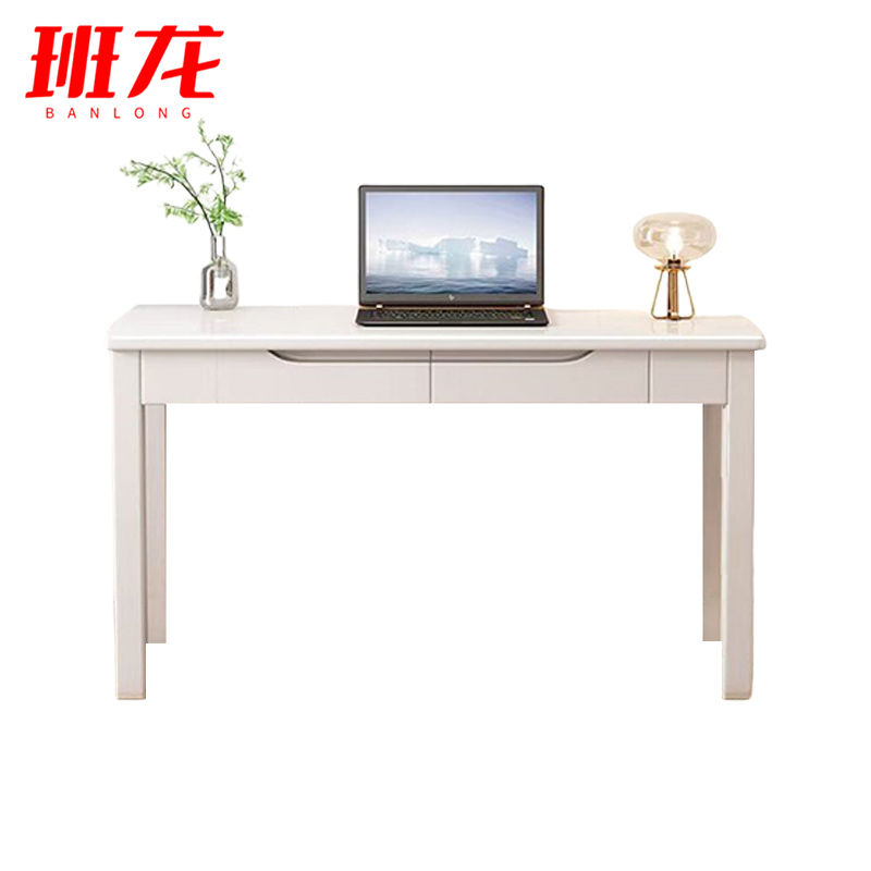 班龙学习桌1.4米白色张高清大图
