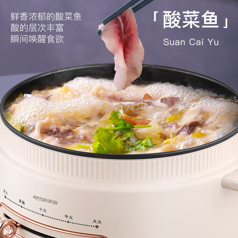 亚摩斯(AMOS) 蒸煮电火锅 AS-HG15Q jh高清大图
