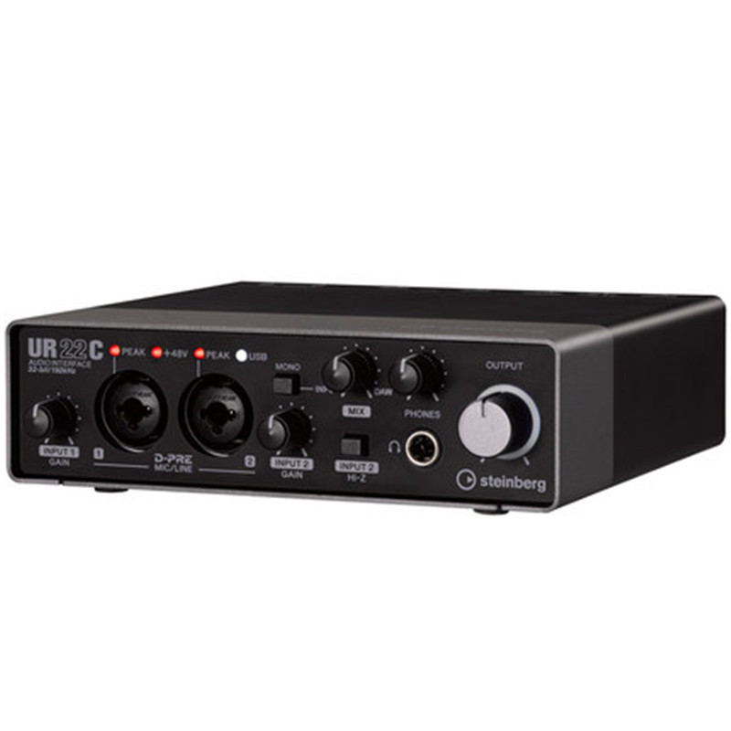 YAMAHA/雅马哈 UR22C 专业外置USB3.0录音编曲混音后期音频接口声卡 DJ音响设备配件