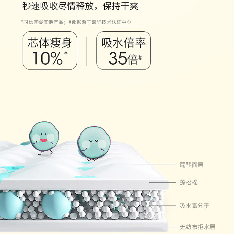 宜婴弱酸水果小内裤L38片超薄柔软干爽透气拉拉裤婴儿宝宝尿不湿[建议体重8.5-11.5kg]