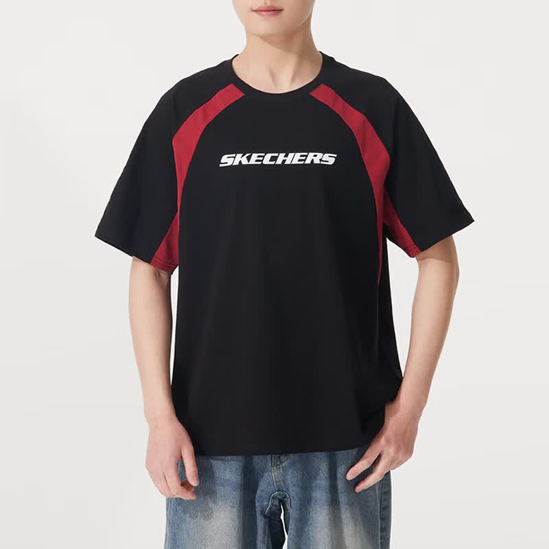 斯凯奇（Skechers）男装女装运动服跑步健身训练衣舒适透气休闲短袖T恤P225U126-00GZ ZP高清大图