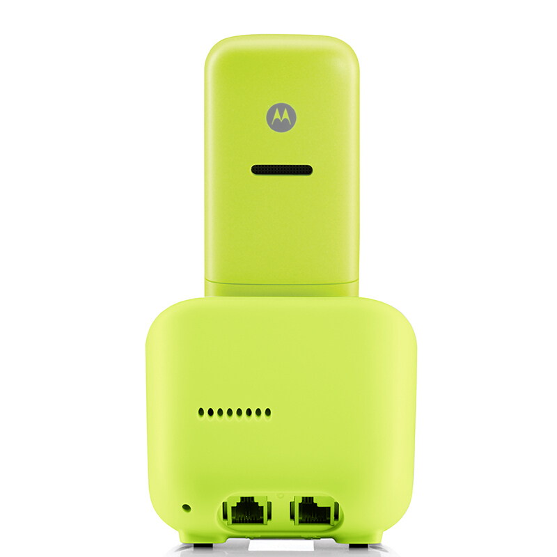 摩托罗拉(MOTOROLA) T301C数字无绳电话机 无线座机 单机 大屏幕白色背光 清晰免提 办公家用 (柠檬色)