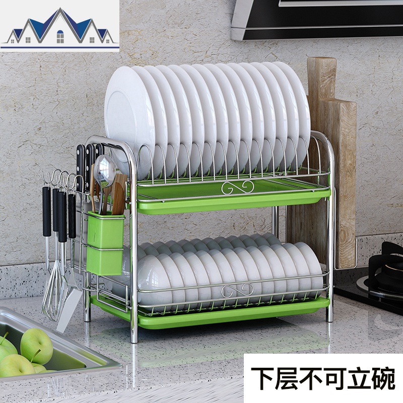 简约厨房防锈放碗架水沥水架家用多功能碗筷餐具收纳置物架 三维工匠高清大图
