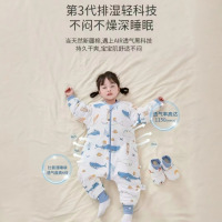 团购婴儿睡袋秋冬款分腿宝宝春秋四季通用款防踢被恒温睡袋儿童抗菌加厚保暖