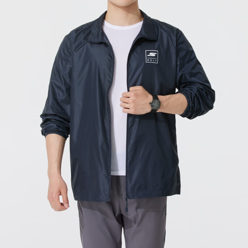 斯凯奇(Skechers)男装新款运动服跑步健身训练防风衣休闲夹克外套P225M275-00NA ZP高清大图
