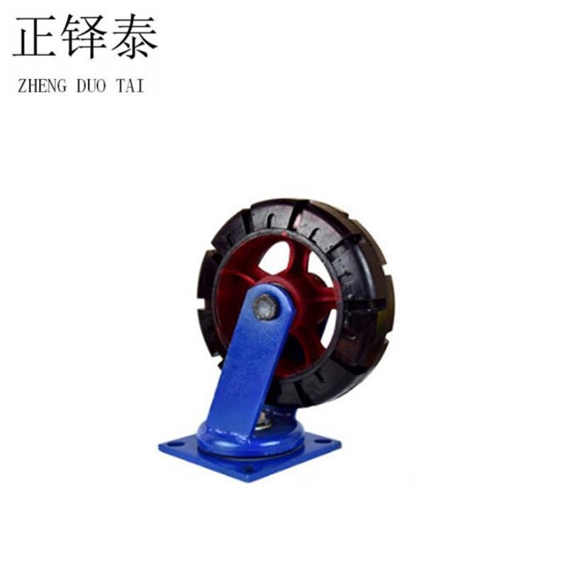 正铎泰 橡胶静音 铁芯重型轮万向轮12寸300mm /个高清大图