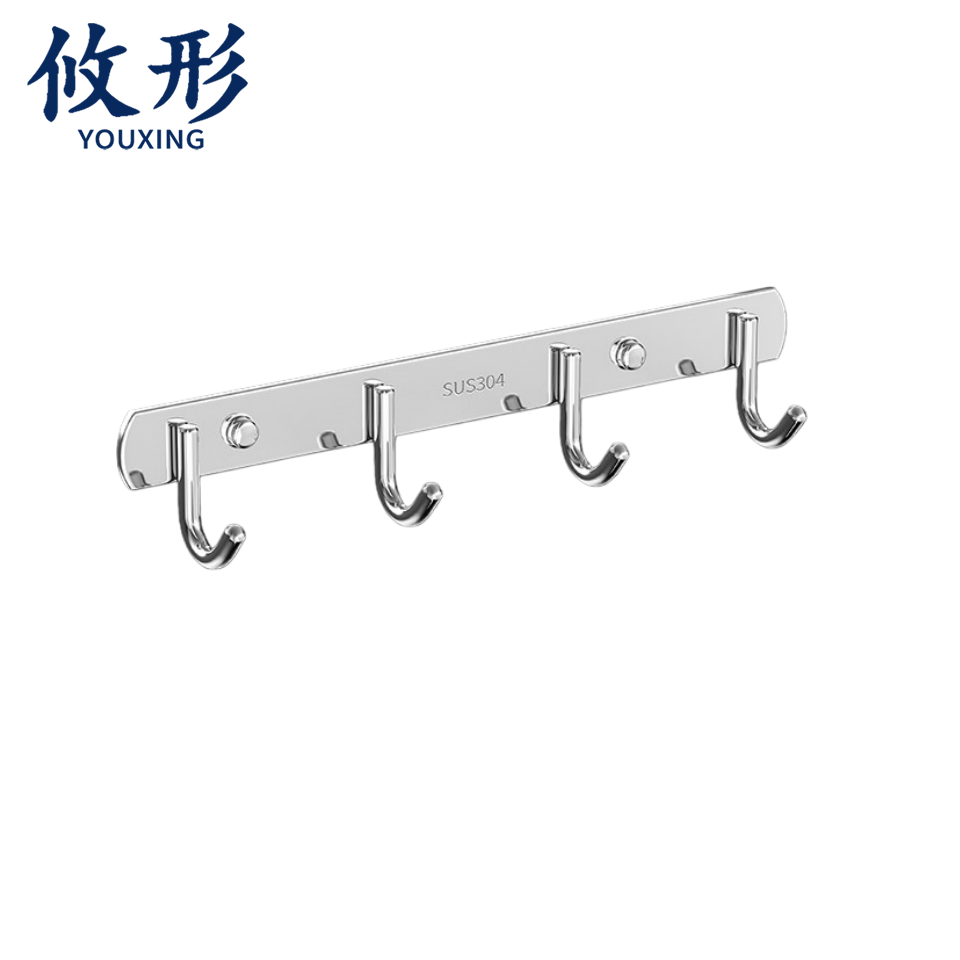 攸形毛巾架 不锈钢挂钩4钩个