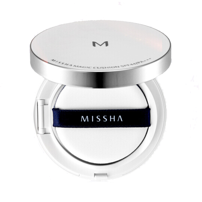 谜尚(MISSHA)魅力莹润无瑕气垫粉凝BB霜SPF47/PA+++[23号自然色]15g(定妆 遮瑕 任何肤质)