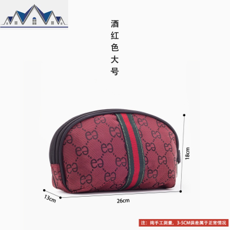 化妆包小号随身手拿补妆袋化妆品收纳盒ins风超火便携迷你口红包_1_422 复古包大号酒红色