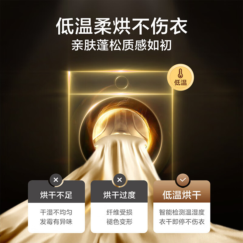 [官方正品]小天鹅12KG洗烘一体机全自动家用水魔方冷水洗大容量 高温蒸汽消毒 1.1洗净比 超薄TD120V618T