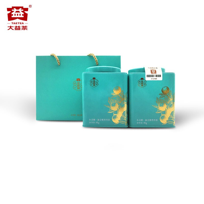 大益茶叶 大益金柑普-小青柑(敦煌绿95g) 95g/罐高清大图