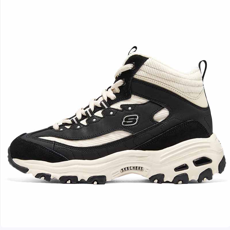 斯凯奇女款休闲熊猫鞋加绒167570/BKNT-5.5双高清大图