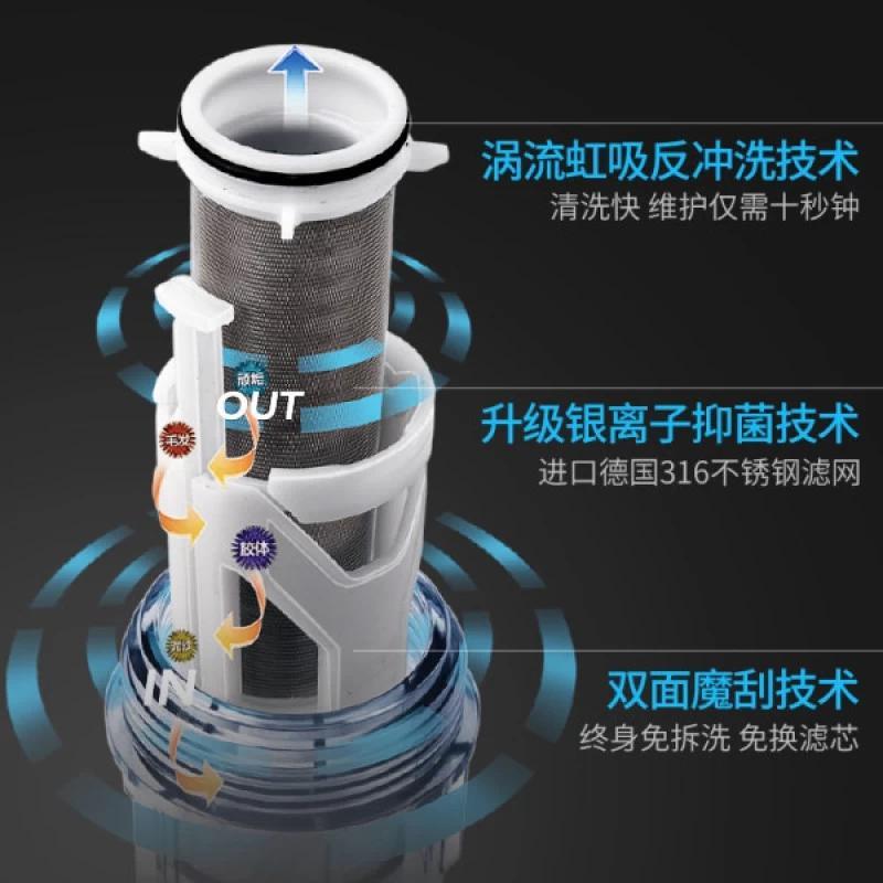 德国德克西DQ-2 大流量前置过滤器 家用净水器 反冲洗全屋自来水滤水器 5T(免费安装)