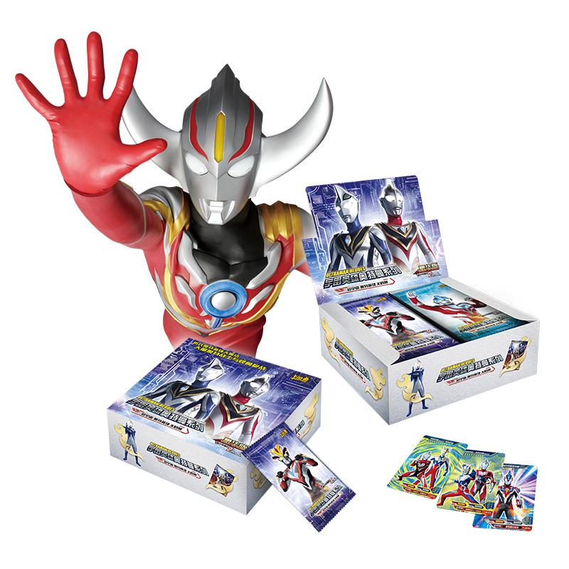 奥特曼卡片欧布荣耀版金卡赛罗迪迦闪卡牌收藏册全套儿童玩具荣耀版32