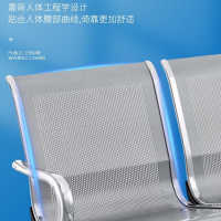 晋舰 钢制排椅机场椅加固加厚医院长椅候诊椅连排输液等候椅 B款三皮面