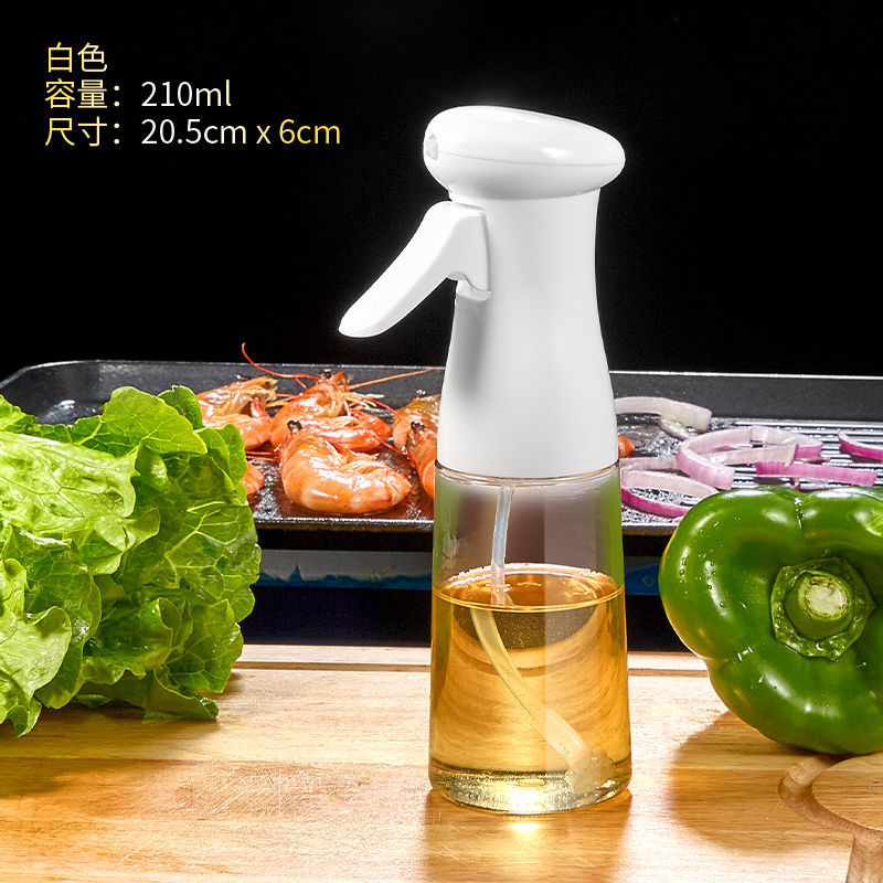白色透明喷油瓶(塑料瓶身) 厨房喷油瓶健身喷雾气压式烧烤喷油壶食用