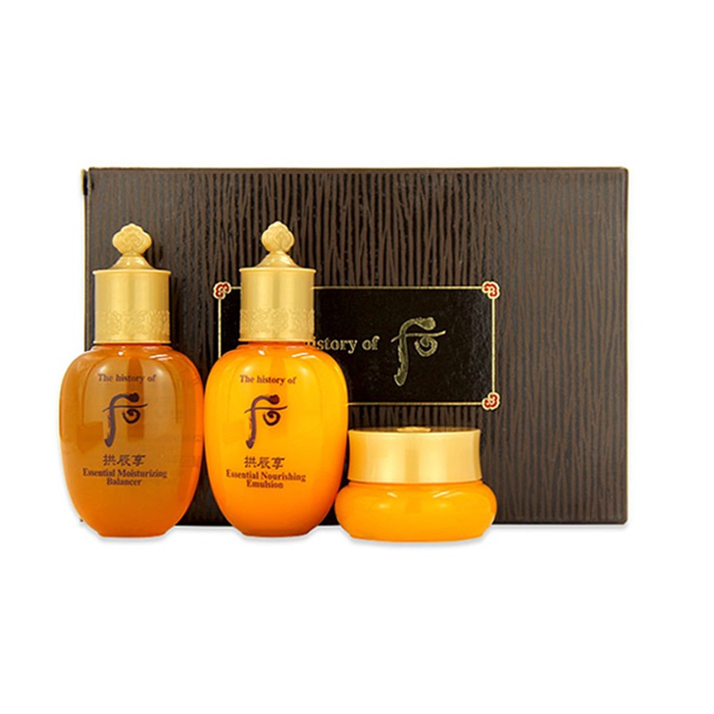[苏宁自营]后Whoo拱辰享气韵生系列3件套44ml(水+乳+面霜)中小样试用装旅行装 紧肤淡皱化妆品护肤品套装礼盒