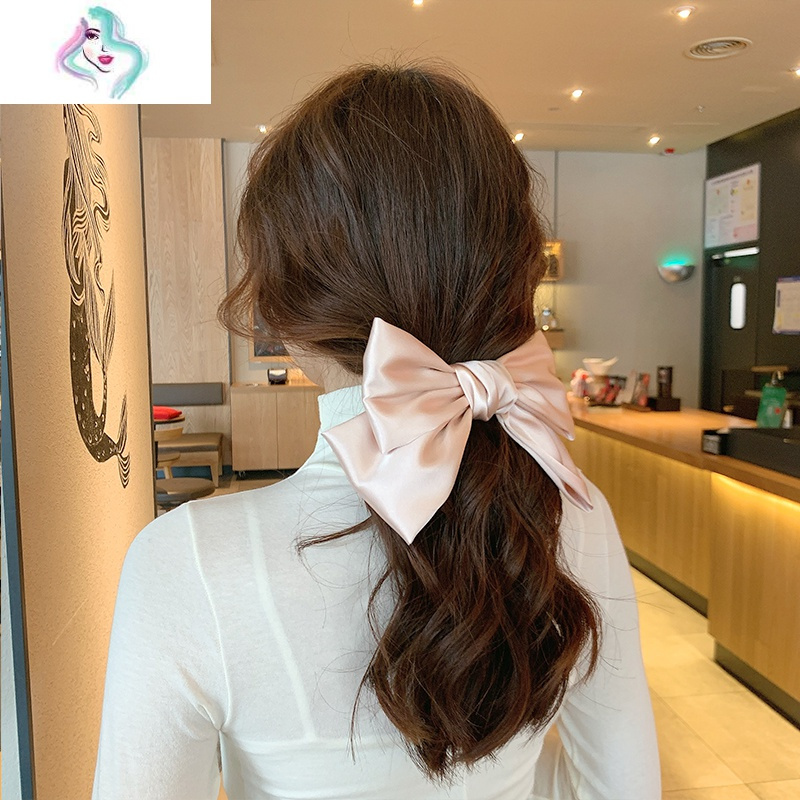 韩国大号夸张蝴蝶结发夹个性少女顶夹马尾扣弹簧夹扎头发卡子发饰你