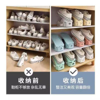 日和花鞋子收纳架鞋柜分层省空间可调节双层鞋架加厚简约鞋架随机色