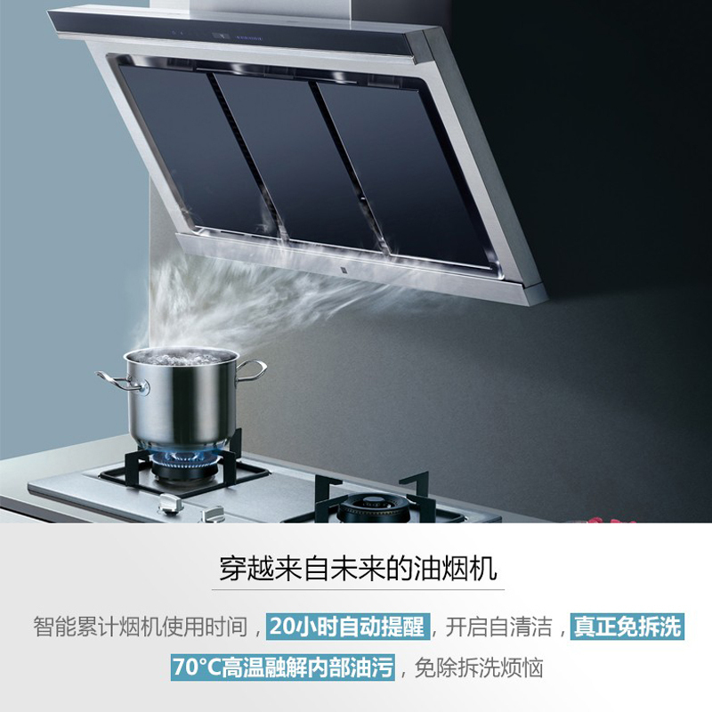 西门子(siemens)CXW-150-LS68FK955W不锈钢侧吸 抽油烟机蒸饭柜高清大图