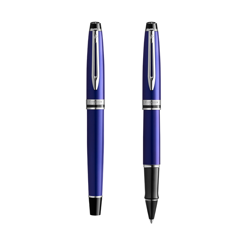 威迪文(WATERMAN)EXPERT系列 海洋蓝白夹签字笔/宝珠笔