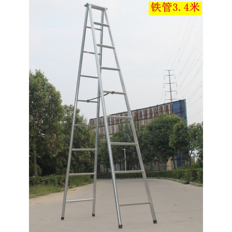 梯子家用加厚2米折叠梯工程梯攀爬扶梯钢管人字梯移动阁楼梯闪电客