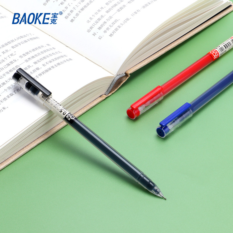 宝克(BAOKE)PC3948A 0.5mm全针管大容量中性笔 学生作业水笔/商务办公签字笔 12支/盒 1盒