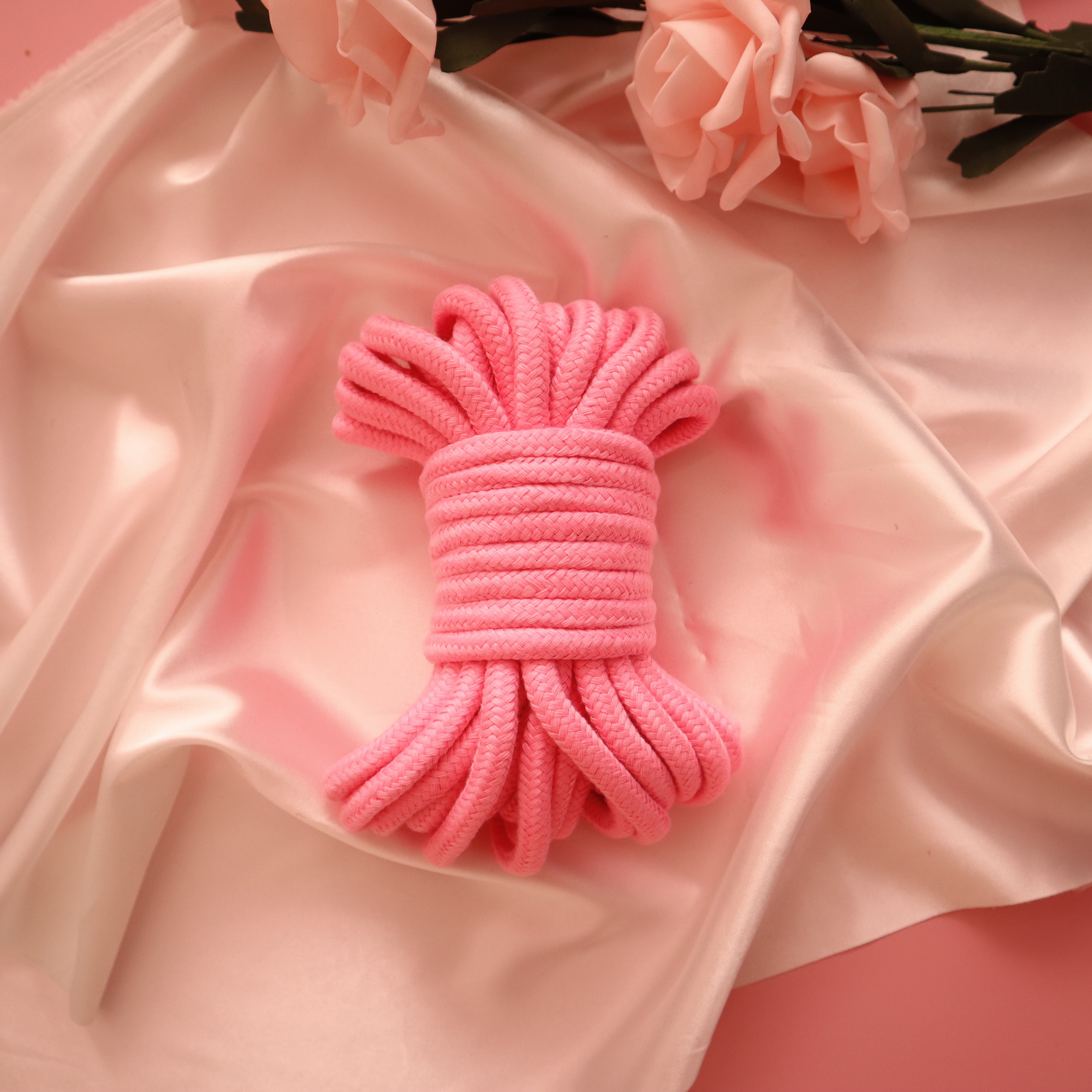 吉祥小炮10m棉强制绳sm捆绑紧缚绳子调教束缚另类玩具手铐脚铐粉色