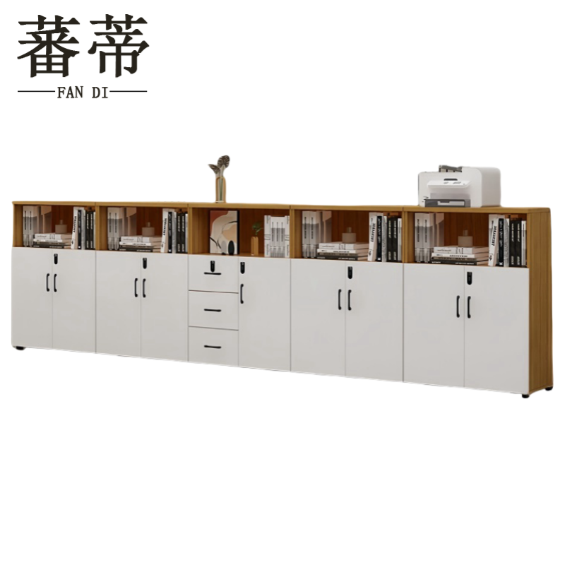 蕃蒂书柜九门三抽台高清大图