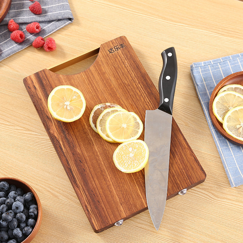 达乐丰 木质无漆无蜡菜板50*35*2CM金楠木长方形菜板 厨房砧板 实木家用切菜板 加厚案板 刀板面板高清大图