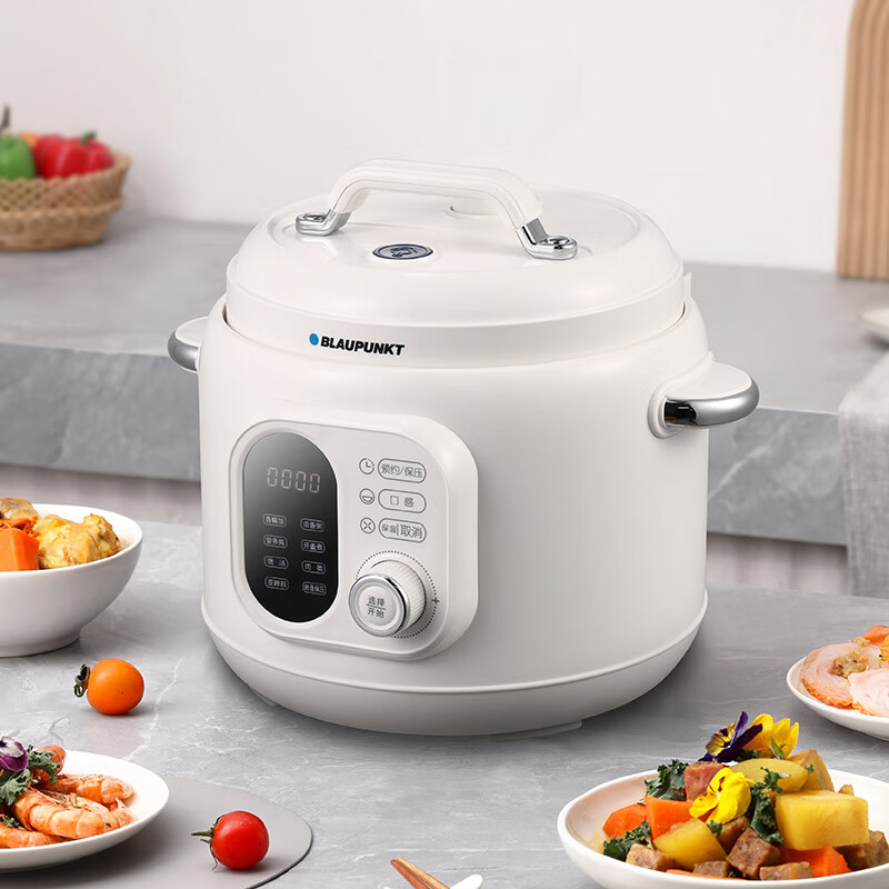 蓝宝(BLAUPUNKT)家用多功能智能预约电压力锅 米白色 3L BP-YL176A高清大图