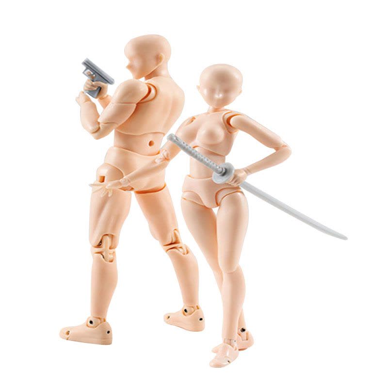 万代SHF人体模型素体手办画画绘画人偶美术漫画写生素描参考国产 Q版素体A图片