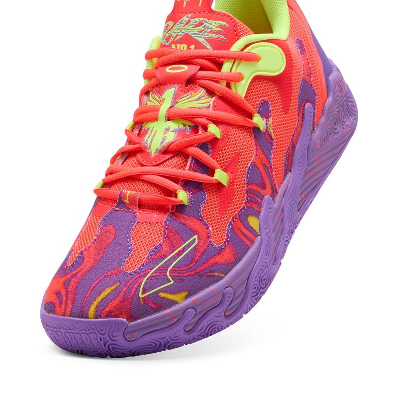 彪马(Puma)PUMA男女款MB.03LoLava篮球鞋紫金配色科幻设计透气缓高清大图