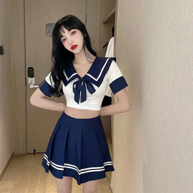 jk制服分体泳衣女夏可爱日系网红新款保守裙子显瘦小胸仙气泳装